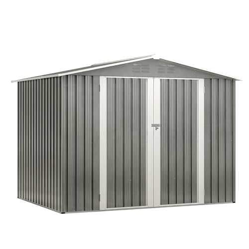 Outdoor Storage Shed, Heavy-Duty All-Weather Tool Shed with Lockable Doors C3585