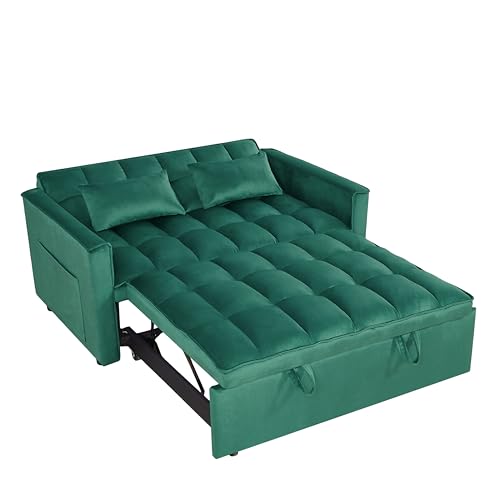 Convertible Sleeper Sofa Bed with Pull-Out Bed and Adjustable Backrest V521