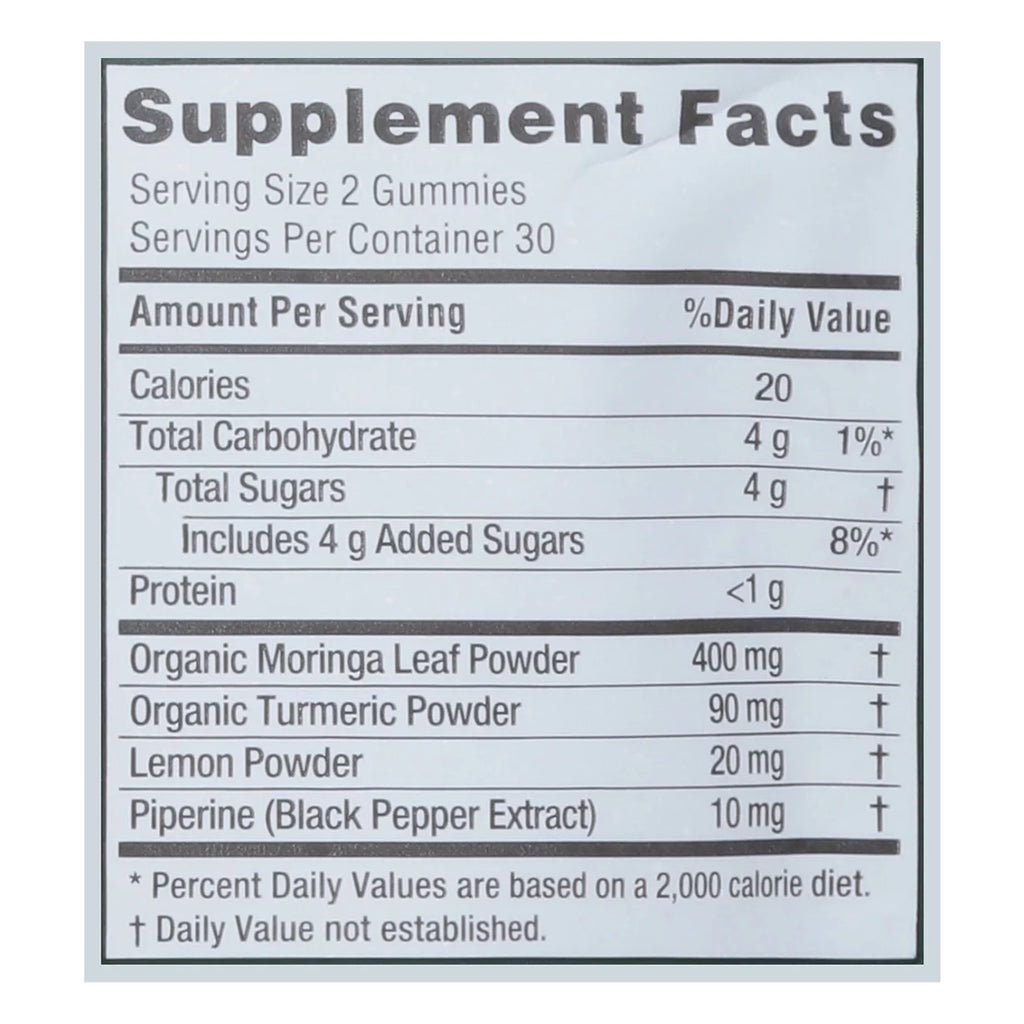 Moringa & Turmeric Lemon Gummies, 60 Count U798459