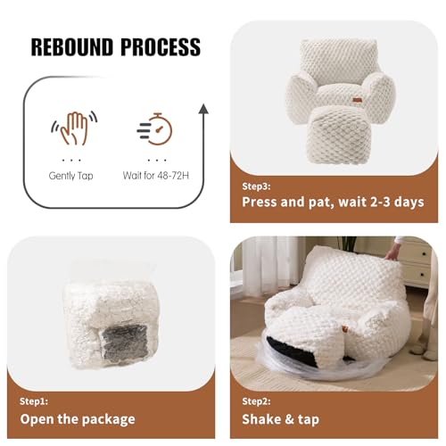 Giant Bean Bag Chair for Adults with Foot Rest Z4047