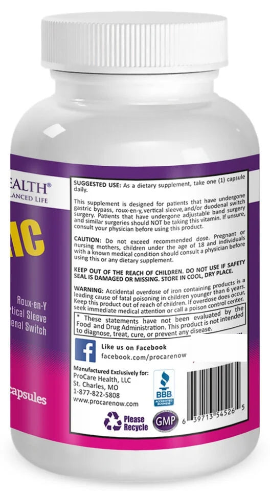Bariatric Multivitamin Capsules, 30 Count L64388