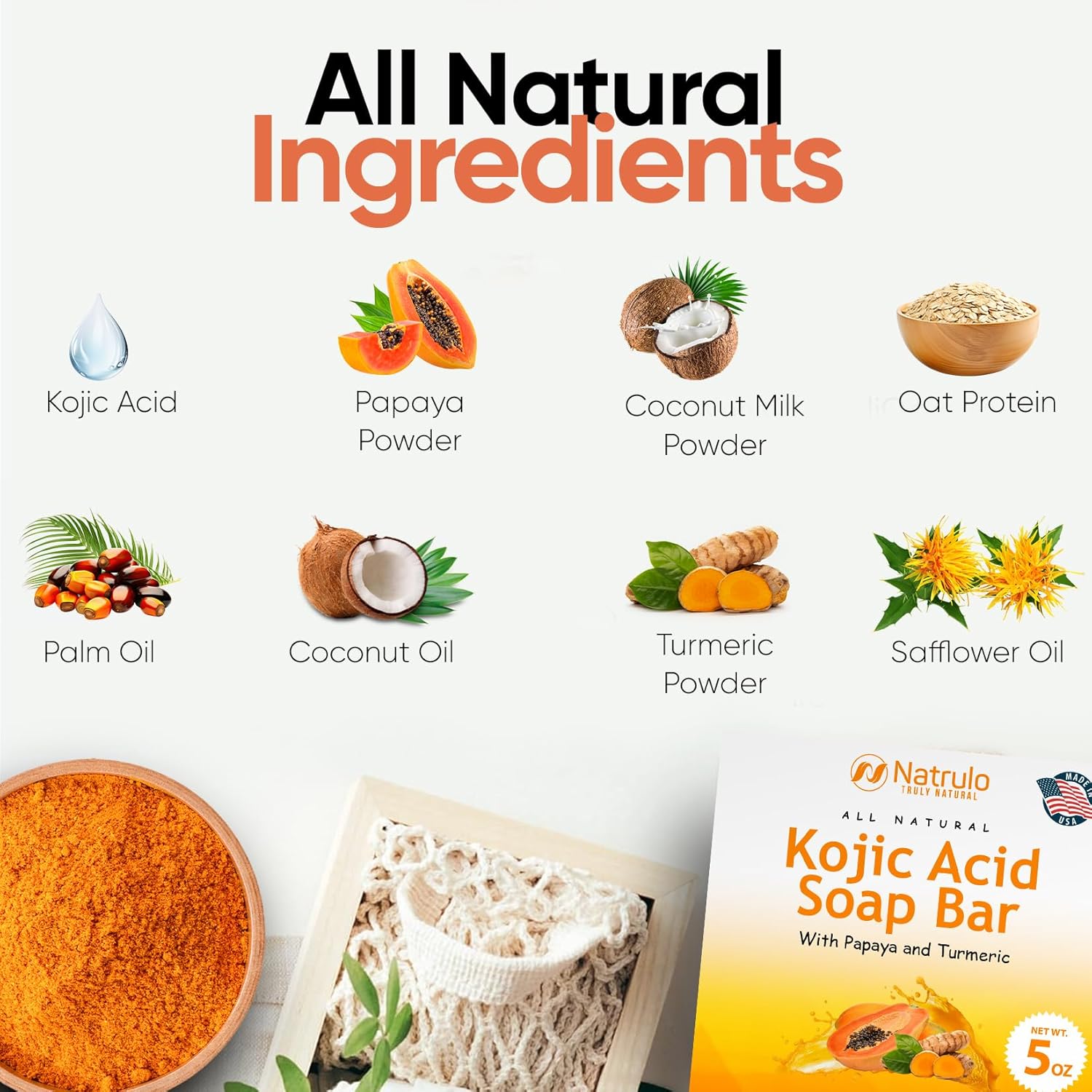 Kojic Acid Soap for Hyperpigmentation, Skin Brightening Face and Body Wash F912391