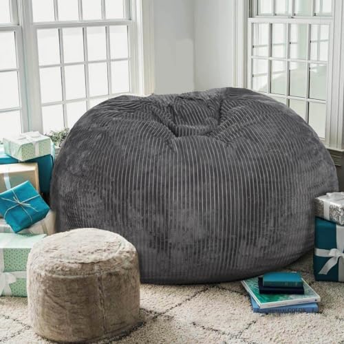 Faux Fur Bean Bag Chair for Adults with Filling Q65946