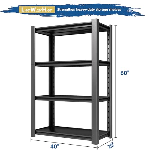 Heavy Duty Garage Shelving Unit, 5-Tier Adjustable Metal Storage Rack Y532