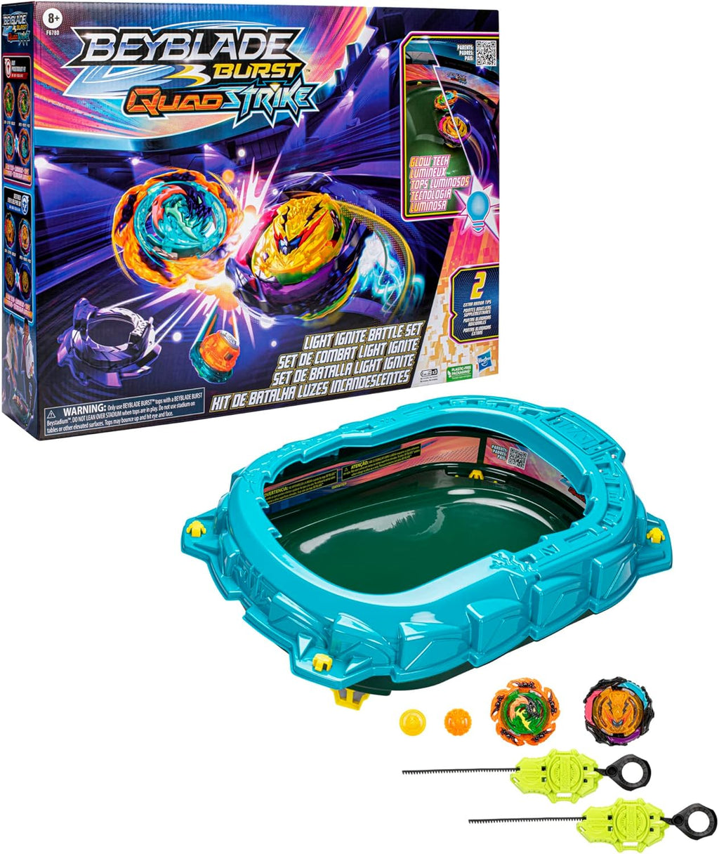 Spinning Tops Battle Set with Stadium and 2 Launchers, Toys for Ages 8 and Up Z3444