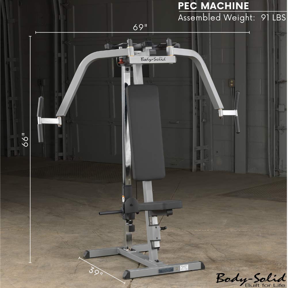 Dual Function PEC Machine - Plate Loaded, Adjustable Chest, Back & Shoulder Workout Equipment T413296