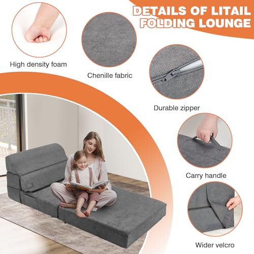 Folding Sofa Bed Convertible Sleeper Chair with Back Support I89003