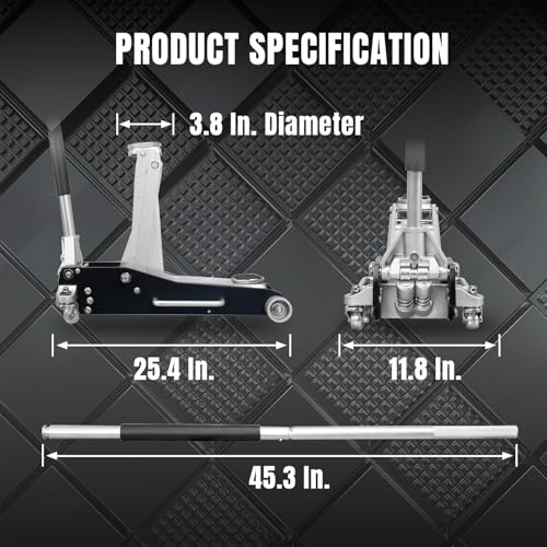 Hydraulic Low Profile Racing Floor Jack, 1.5 Ton Capacity E34626