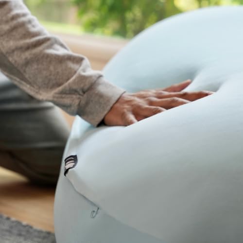 Bean Bag Chair - Large, Modern Beanbag with Washable Stretch Cover, Light Gray C67612