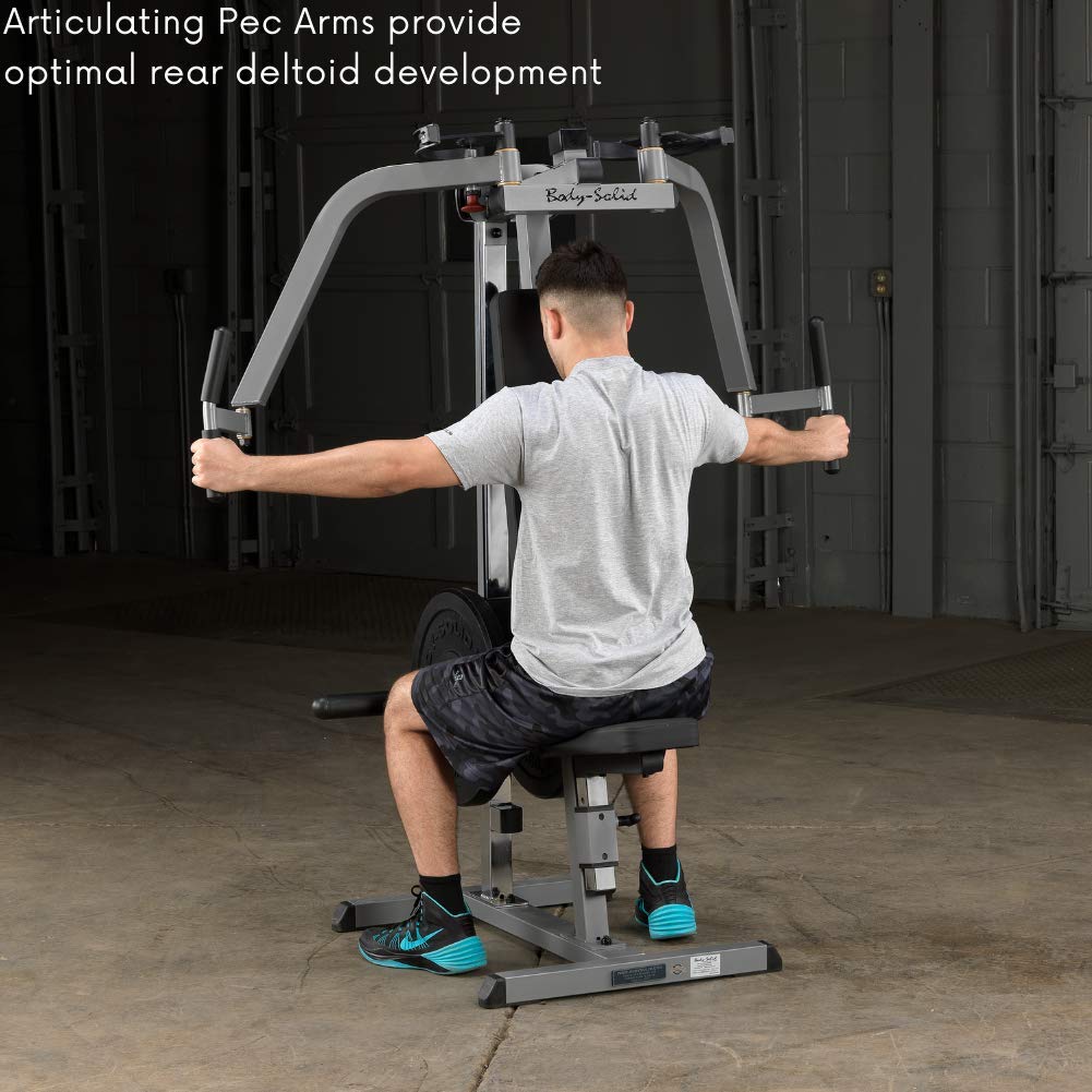 Dual Function PEC Machine - Plate Loaded, Adjustable Chest, Back & Shoulder Workout Equipment T413296