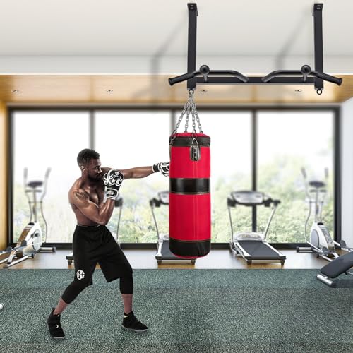 32" Ceiling Mounted Pull Up Bar with Punching Bag Hanger J661626