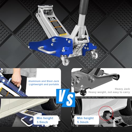 Hydraulic Low Profile Racing Floor Jack, 1.5 Ton Capacity E34626