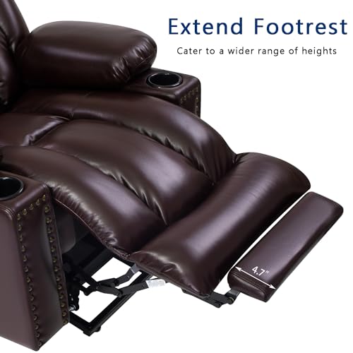 Power Lift Recliner Chair for Elderly with Heat and Massage, Adjustable Positions, Dark Brown P618617
