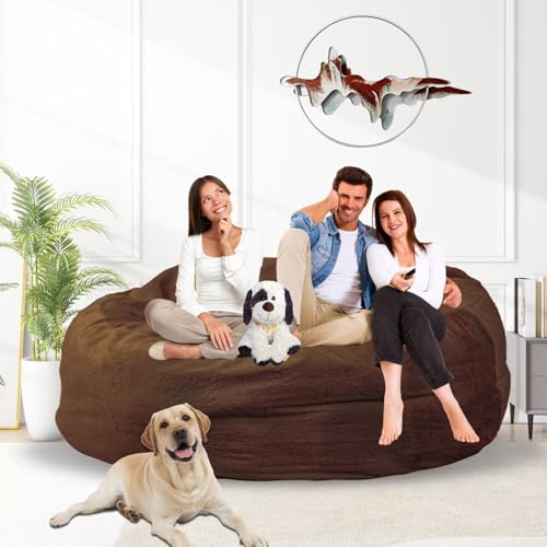 Bean Bag Chair for Adults 3FT, Soft Removable Cover, Light Gray X3039