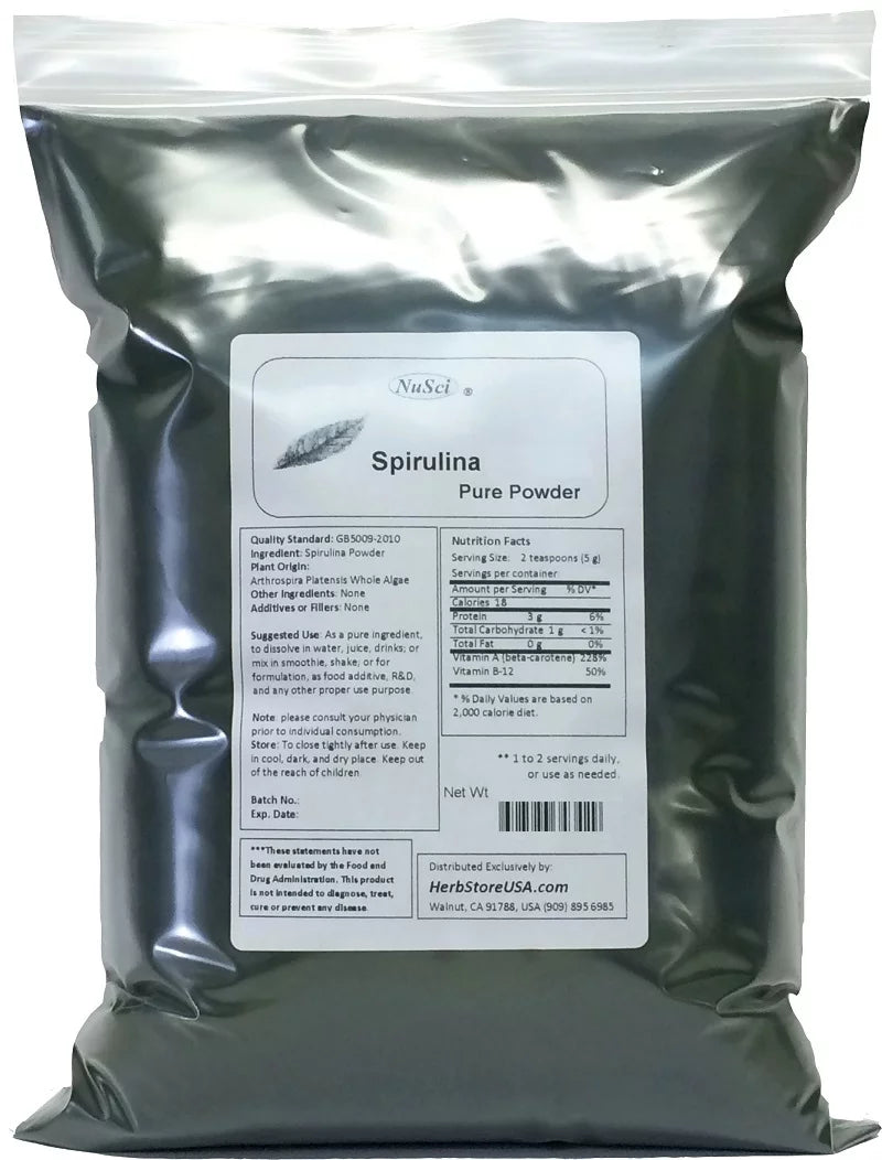 Organically Spirulina Powder Organically Grown 500g (1.1 LB) Bulk Pure Fresh