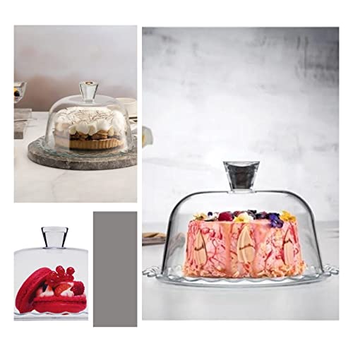 Glass Cake Stand with Dome, 10 Inch Serving Platter E2997