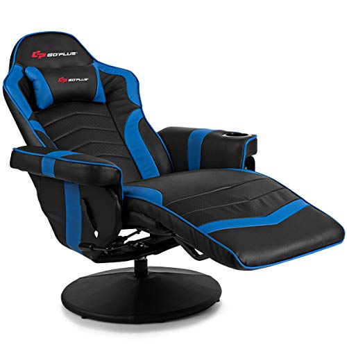 Massage Gaming Chair with Adjustable Backrest and Footrest G669073