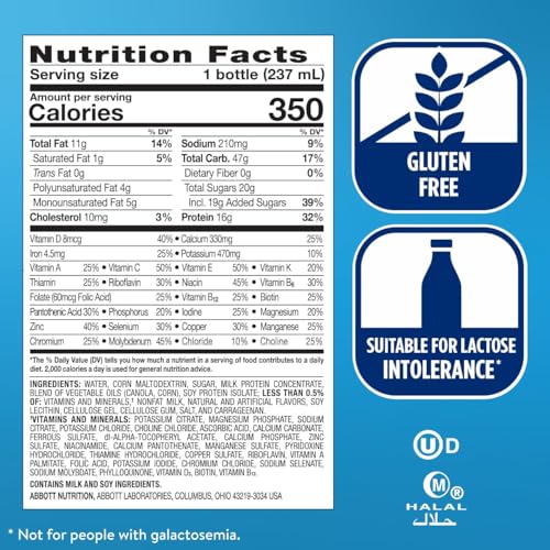 Strawberry Nutrition Shake Meal Replacement, 16g Protein, 8 fl oz, 24 Pack T587219