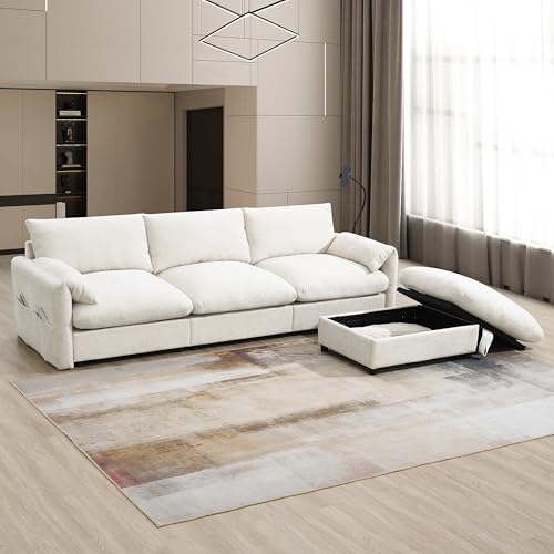 Modular Sectional Sofa with Ottoman, U-Shaped Lounge Couch H930