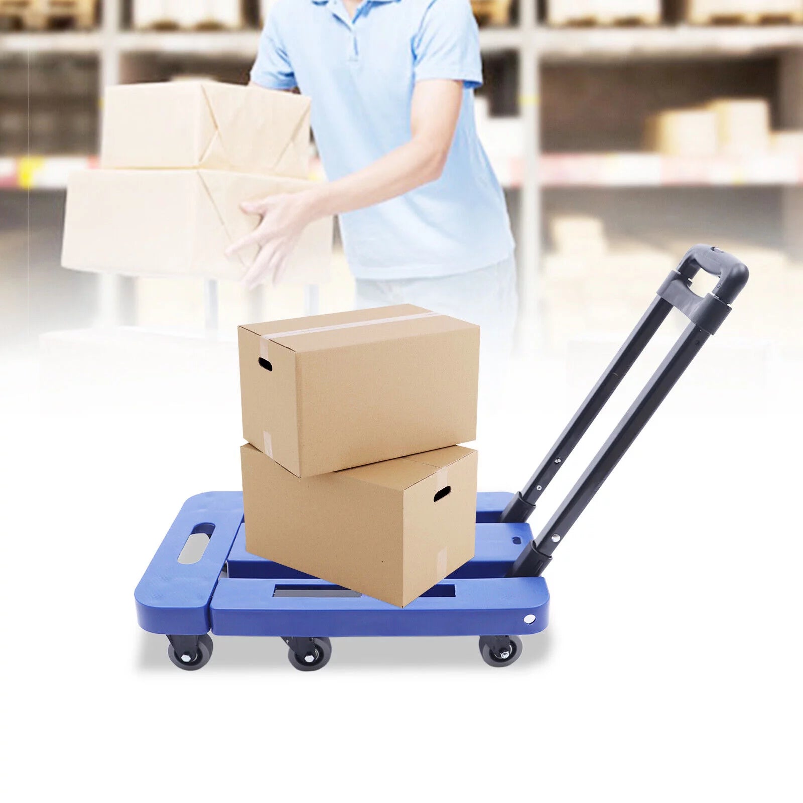 Folding Dolly Trolley with 6 Wheels R649