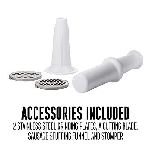 Electric Meat Grinder & Sausage Stuffer, 750 Watt, Stainless Steel Plates X10043