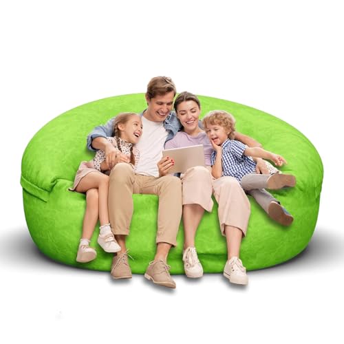 Bean Bag Chair for Adults 3FT, Soft Removable Cover, Light Gray X3039