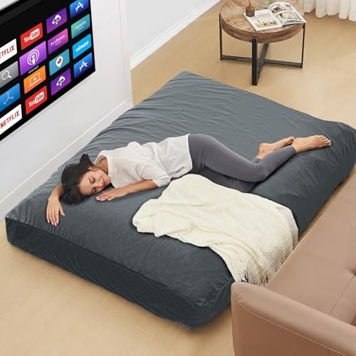 Giant Bean Bag Chair Convertible Bed with Microfiber Cover X2136