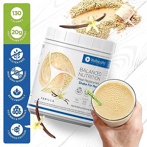 Men’s Meal Replacement Shake, Vanilla, 20g Protein, Gluten Free I66694