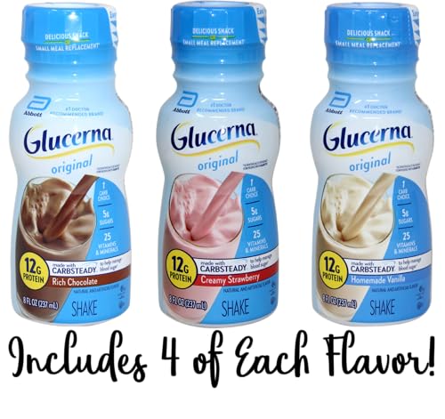 Chocolate, Vanilla, and Strawberry Nutritional Shakes, 12 Pack P557521
