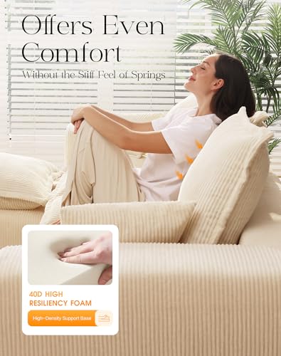 Modular Sectional Sofa with L-Shape Chaise, Deep Seat, No Assembly Required M95554