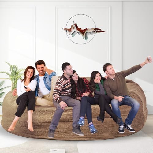 Bean Bag Chair for Adults 3FT, Soft Removable Cover, Light Gray X3039