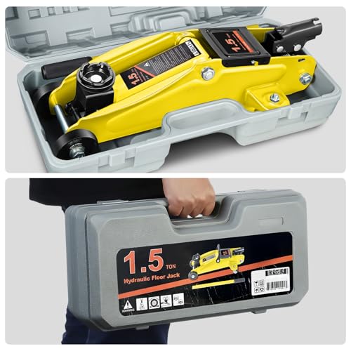 Floor Jack 3 Ton Capacity, Low Profile Heavy Duty Hydraulic Car Jack, Lifting Range 3"-20" O821