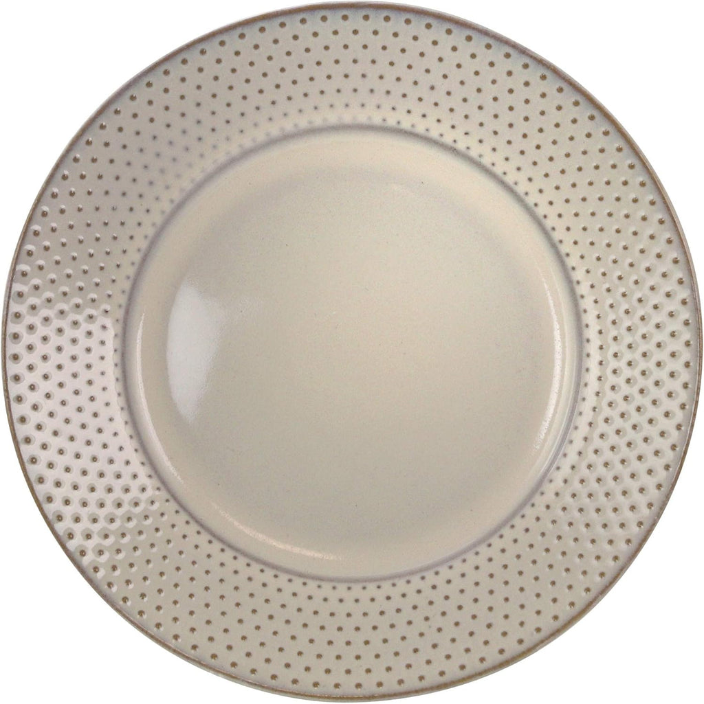 Contemporary Round Stoneware Dinnerware Set, 16 Piece, White Z3526