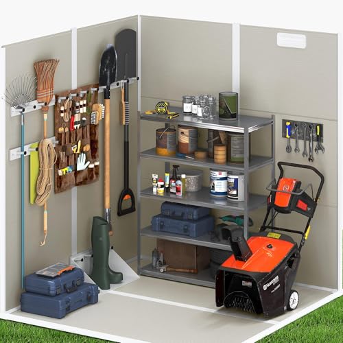 Outdoor Storage Shed 6 x 6 FT Resin Garden Shed with Lockable Door U891
