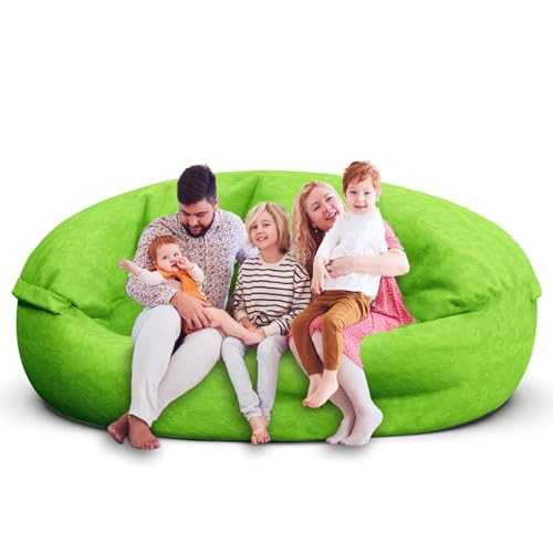 Bean Bag Chair for Adults 3FT, Soft Removable Cover, Light Gray X3039