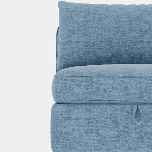Modular Storage Sectional Sofa with Movable Ottomans, U-Shaped Chenille U839651