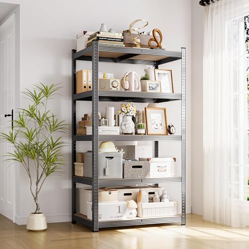 5-Tier Adjustable Metal Shelving Unit for Garage, Pantry, and Warehouse M7734