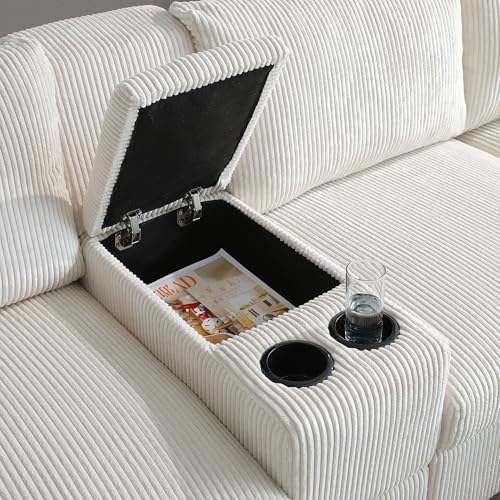 Modular Sectional Sofa with Ottoman, U-Shaped Lounge Couch H930