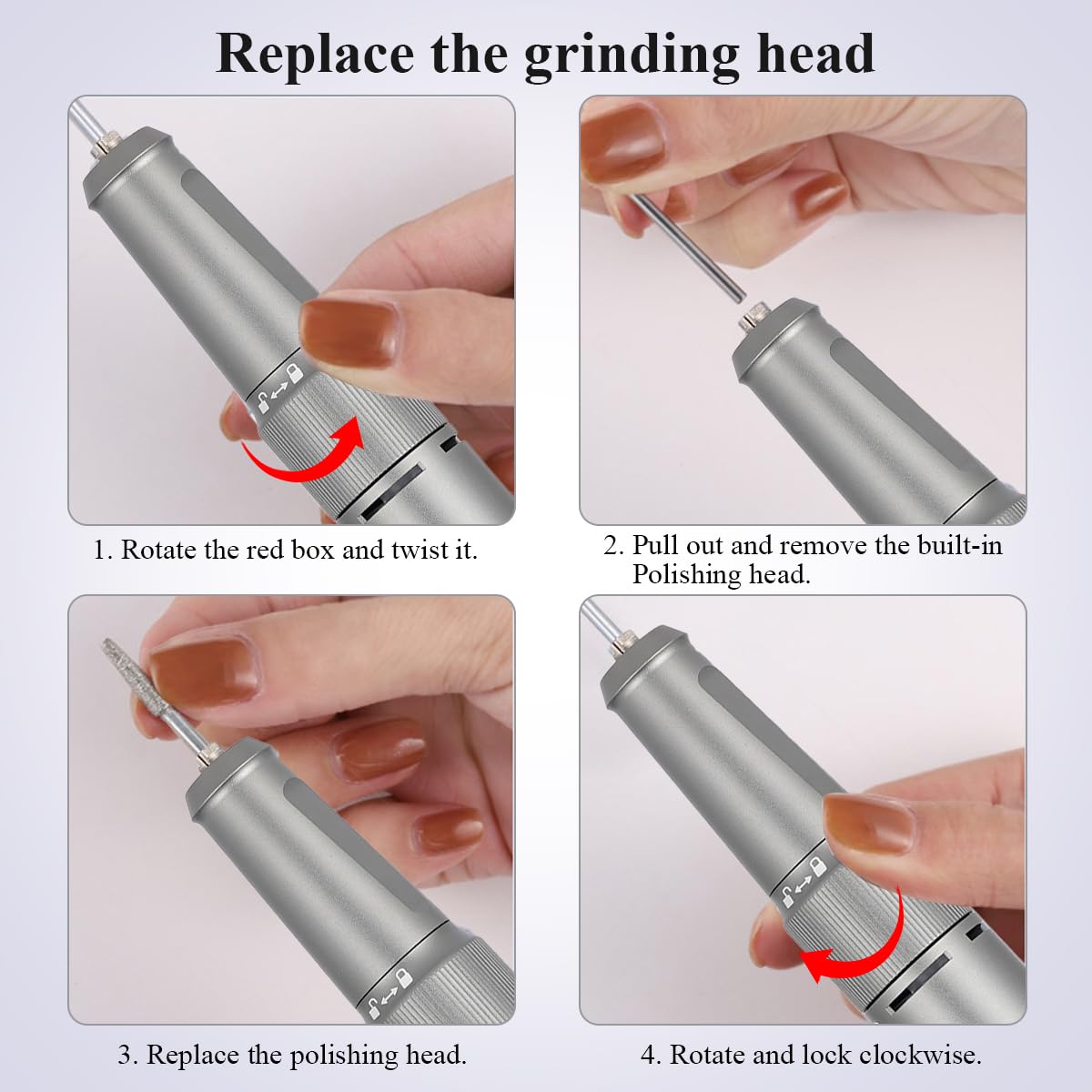 Nail Drill Machine, Portable Rechargeable for Acrylic Nails N9038