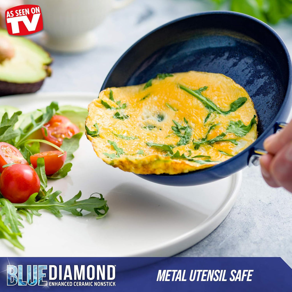 12" Ceramic Nonstick Frying Pan with Lid, PFAS-Free, Oven Safe A9777