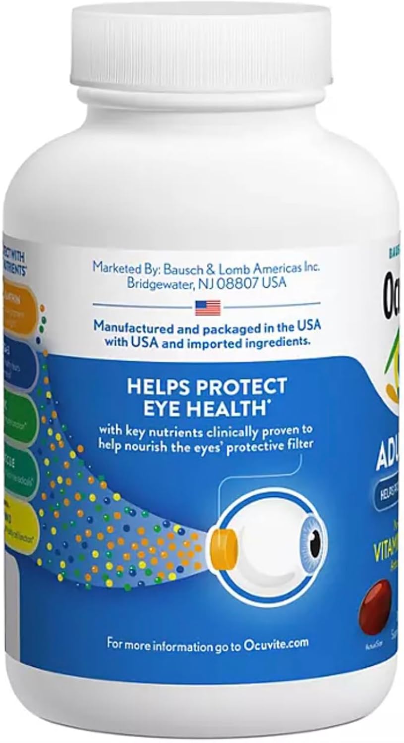 Adult 50+ Eye Vitamin & Mineral Supplement, 150 Softgels, 2 Pack Z732