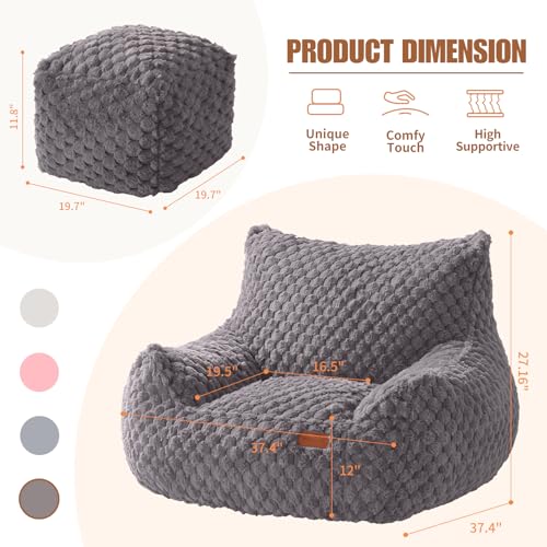 Giant Bean Bag Chair for Adults with Foot Rest Z4047