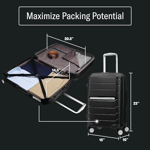 Carry-On Hardside Expandable Suitcase with Double Spinner Wheels, 21-Inch P606451
