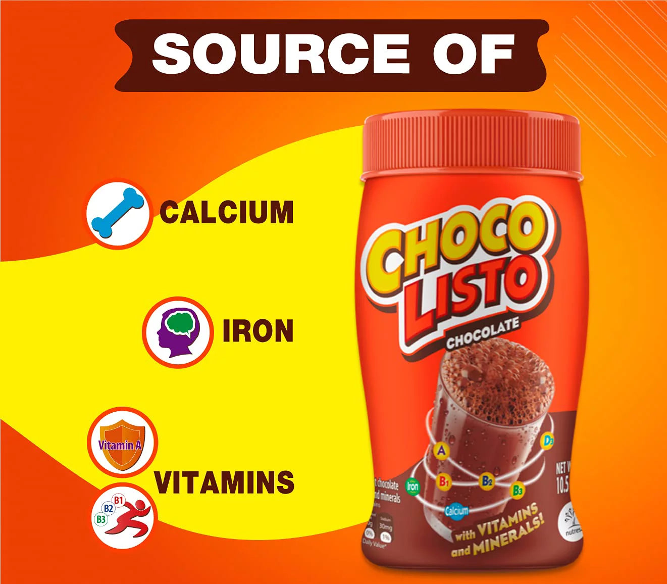 Chocolate Drink Mix, 10.5 oz, Pack of 4 L7900