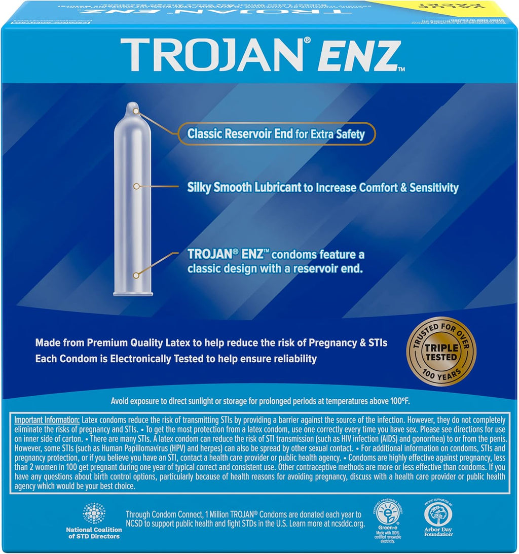 Lubricated Latex Condoms for Contraception and STI Protection, 36 Count X3196