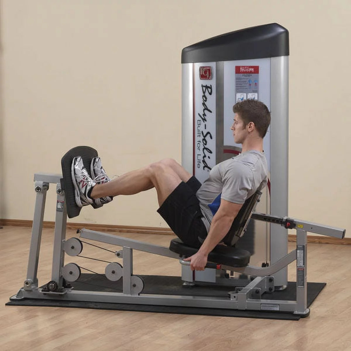 Leg Press and Calf Raise Machine with Weight Stack S514653