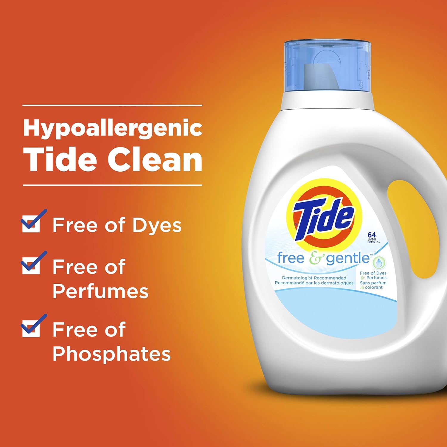 Free & Gentle Liquid Laundry Detergent, 32 loads H844605
