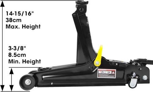 Hydraulic Trolley Floor Jack with Storage Case, 1.5 Ton Capacity G957043