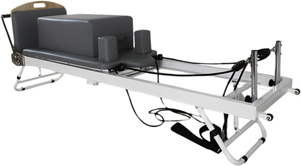 Foldable Pilates Reformer, Pilates Machine & Equipment for Gym Workout and Home Use, Suitable for Intermediate and Beginners Users (Black)