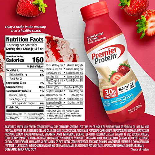Café Latte Protein Shake, 30g Protein, 1g Sugar, 11.5 fl oz, 12 Pack W5537